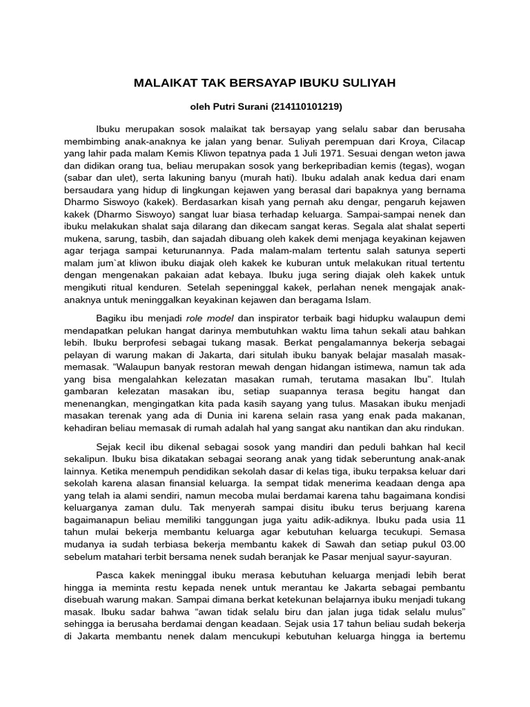 Cilacap yang Nyaman: Sentuhan Tangan Ibu Suliyah